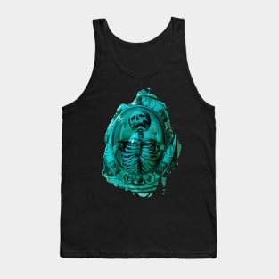 Skeleton on Blue Paint Tank Top